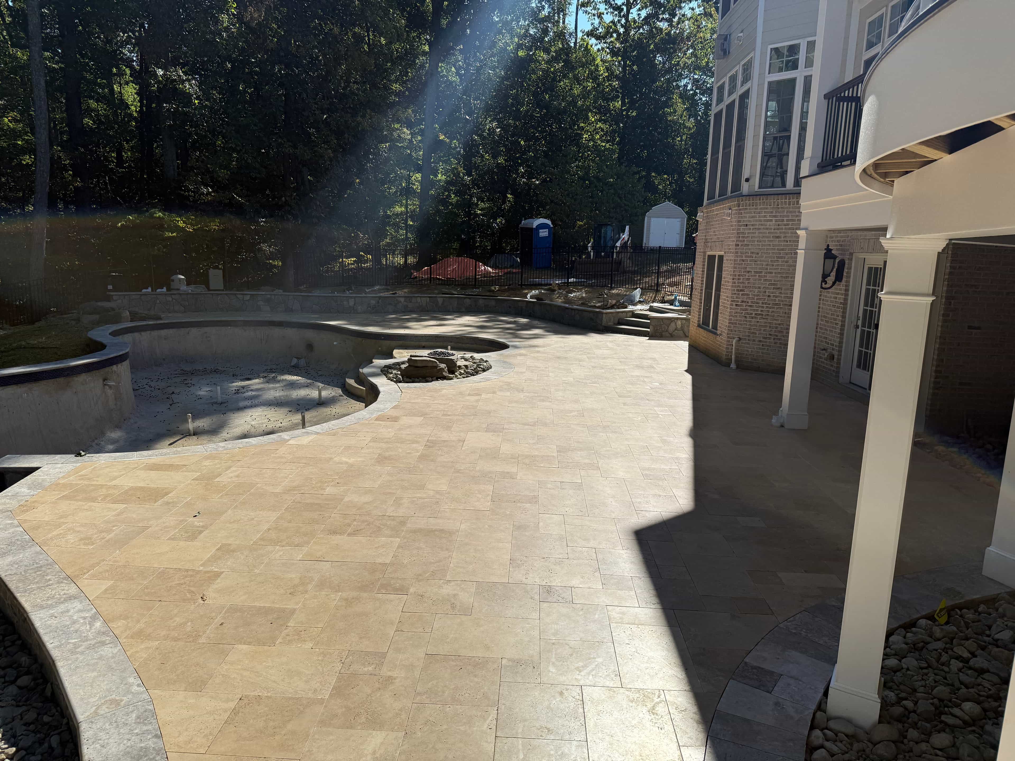 Walnut Travertine Tumbled 24x24 3cm Paver - Premium - View 2