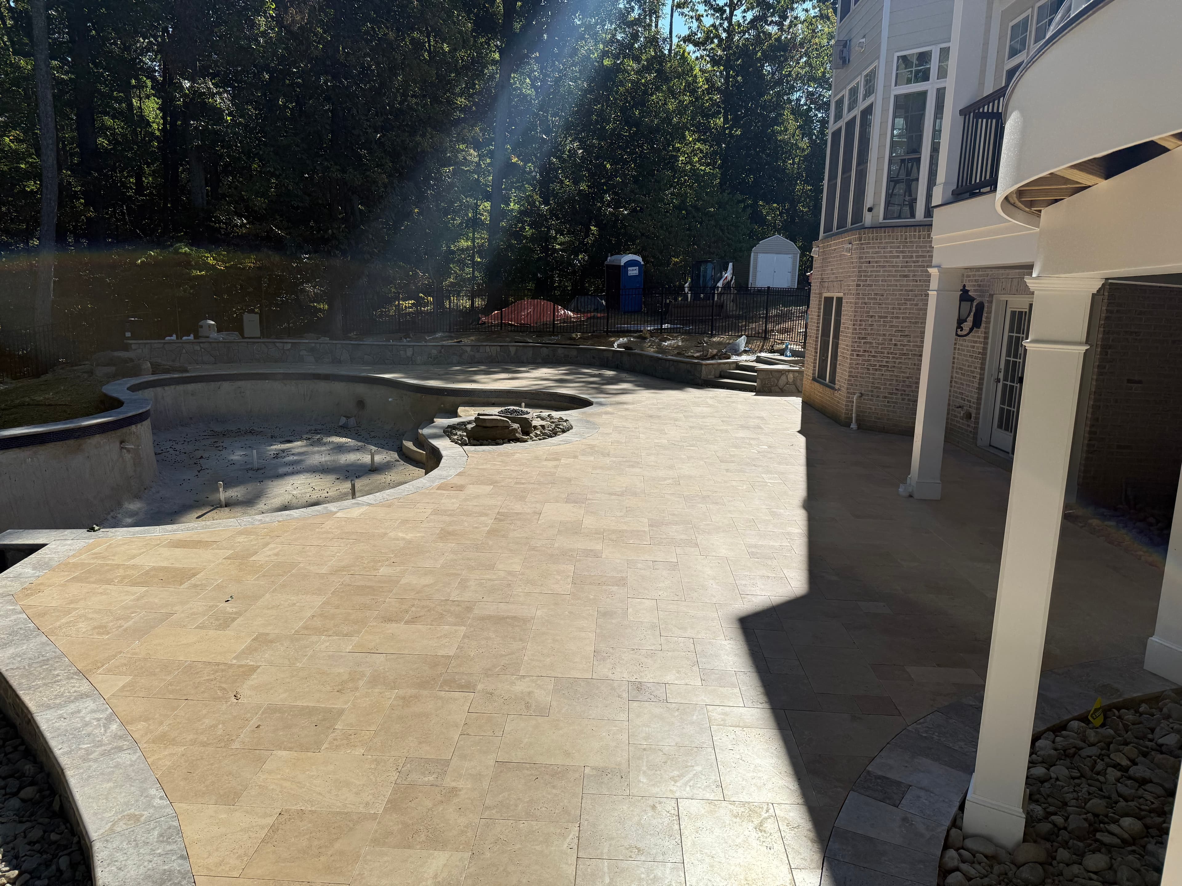 Walnut Travertine Tumbled French Pattern 3cm Paver - Premium - View 3