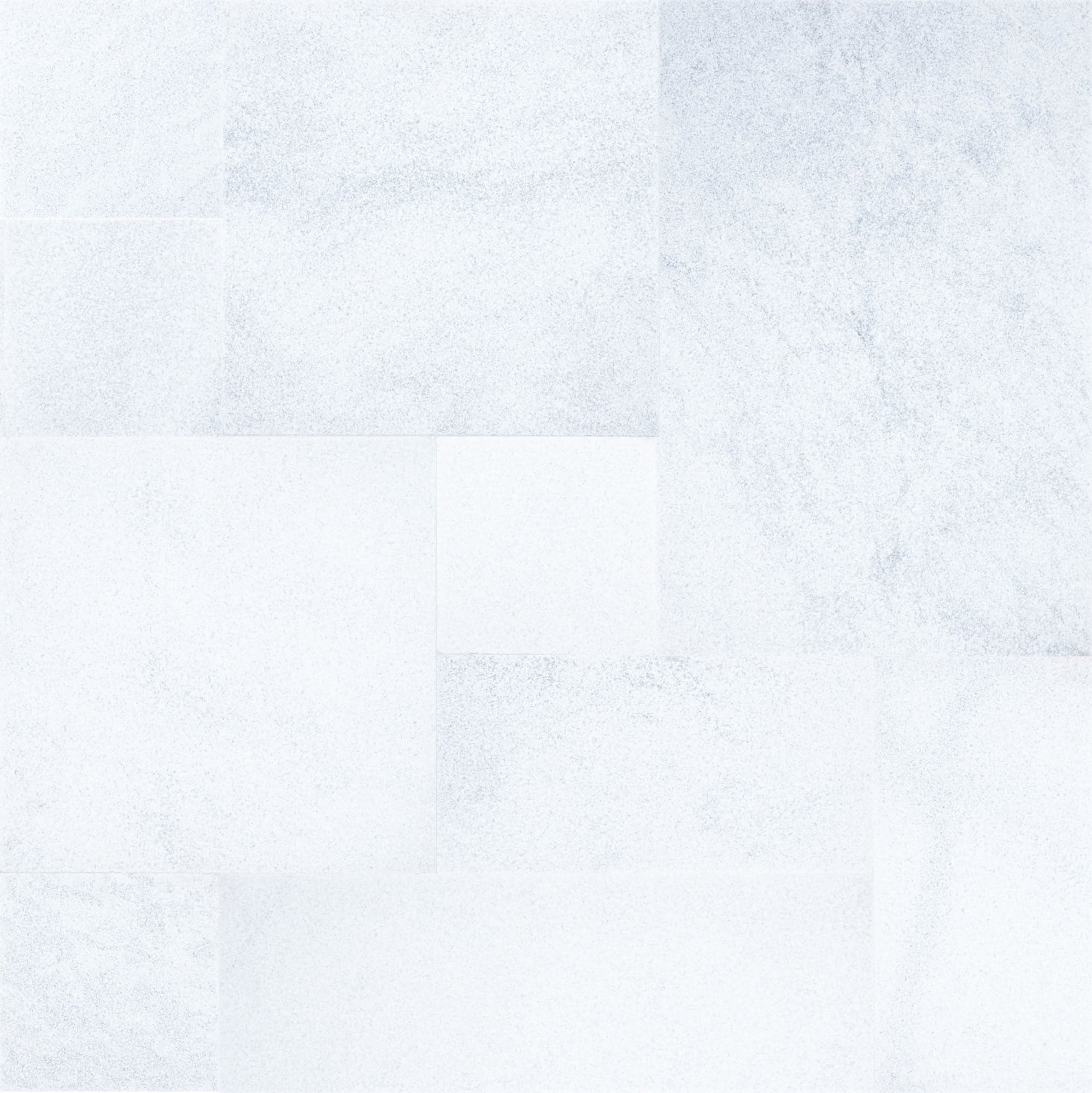 Close-up of Afyon White Marble Sand Blasted French Pattern 3cm Paver, showcasing its smooth sandblasted finish, subtle white and gray veining, and elegant natural stone texture. Ideal for luxury pool decks and hardscape projects.