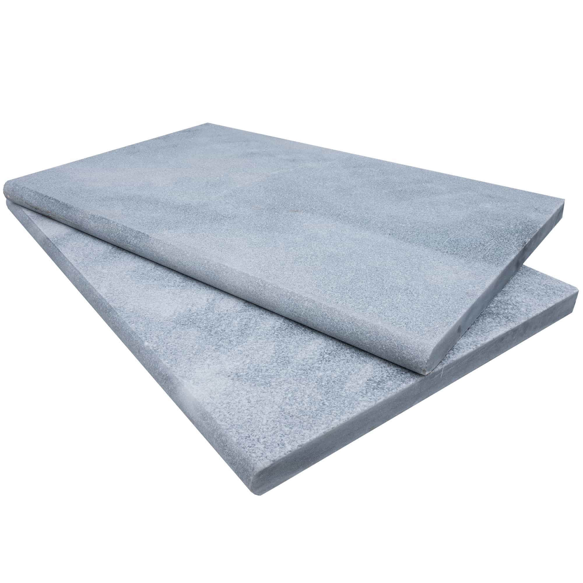 Arctic Grey Marble Sand Blasted 16x24x3cm Single Bullnose Coping features a smooth sandblasted finish with subtle grey tones and fine veining. Ideal for pool coping or patio edges, this natural stone product offers durability and elegance for modern ha...