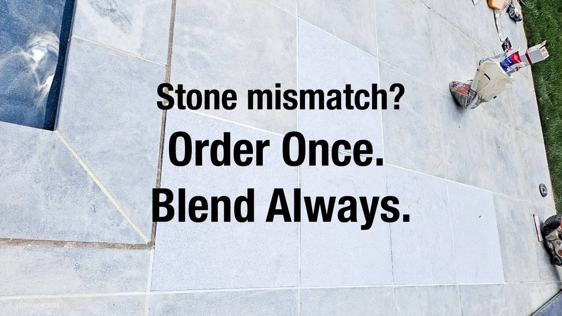 How to prevent stone mismatch with natural stone pool and patio projects.