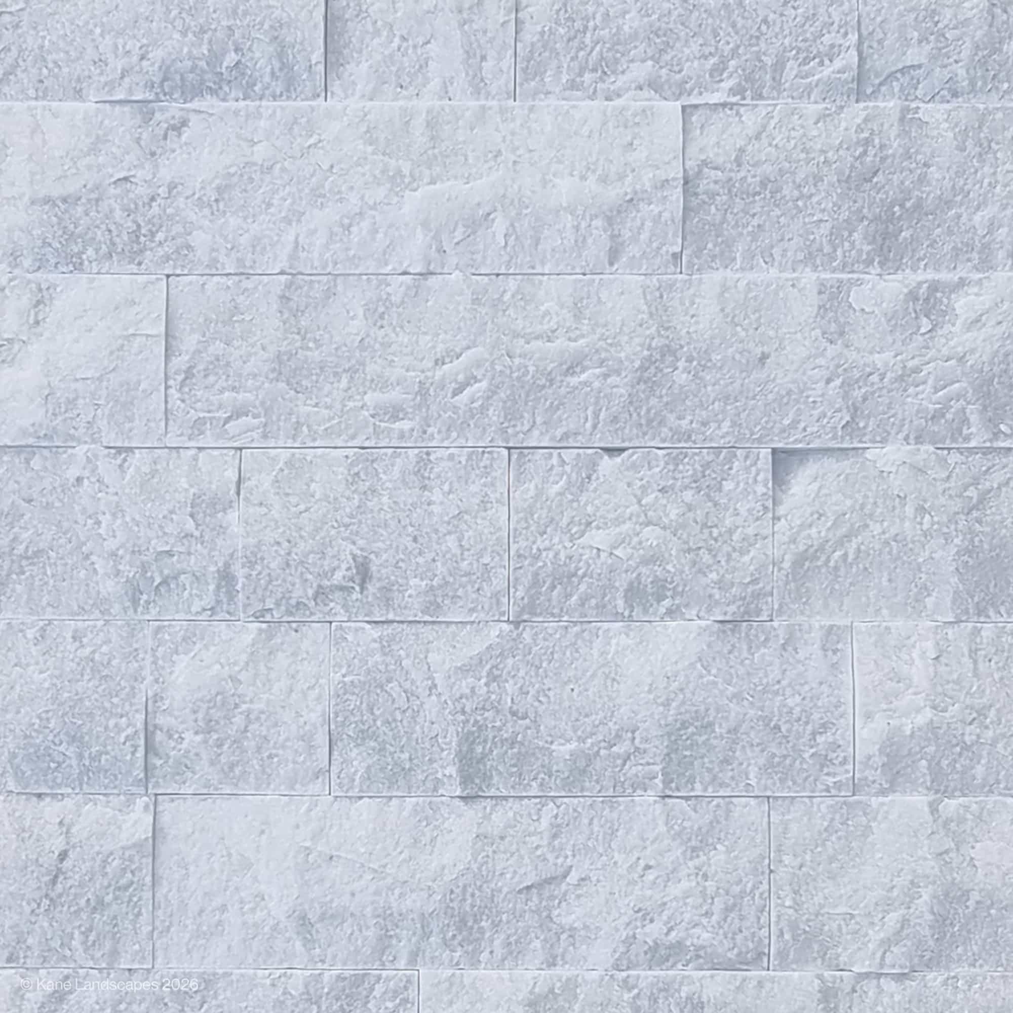 Afyon White Marble Splitface Veneer - 4" x Free Length