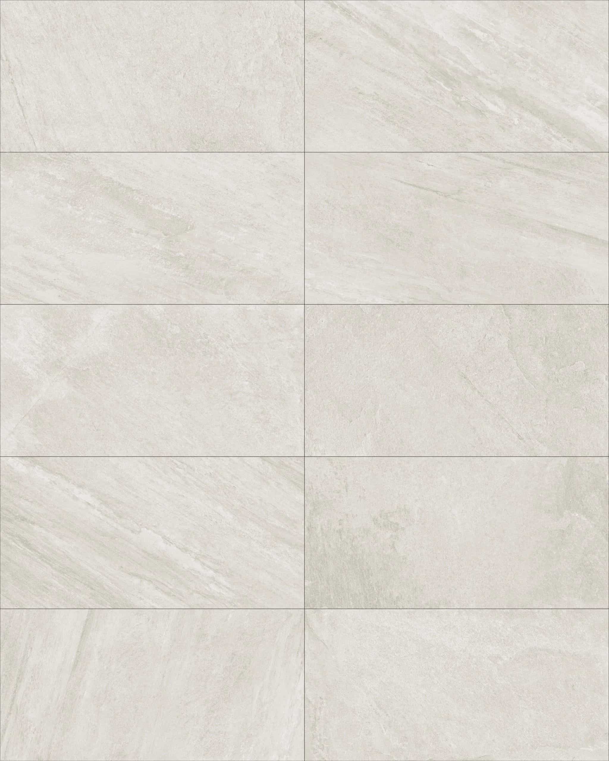 Indiana Blanco Matte 24x48x2cm Rectified Porcelain Paver close-up showcasing its subtle veining and soft white tone. The matte finish adds a natural stone texture, ideal for modern patio or pool deck installations. Perfect for hardscape projects.