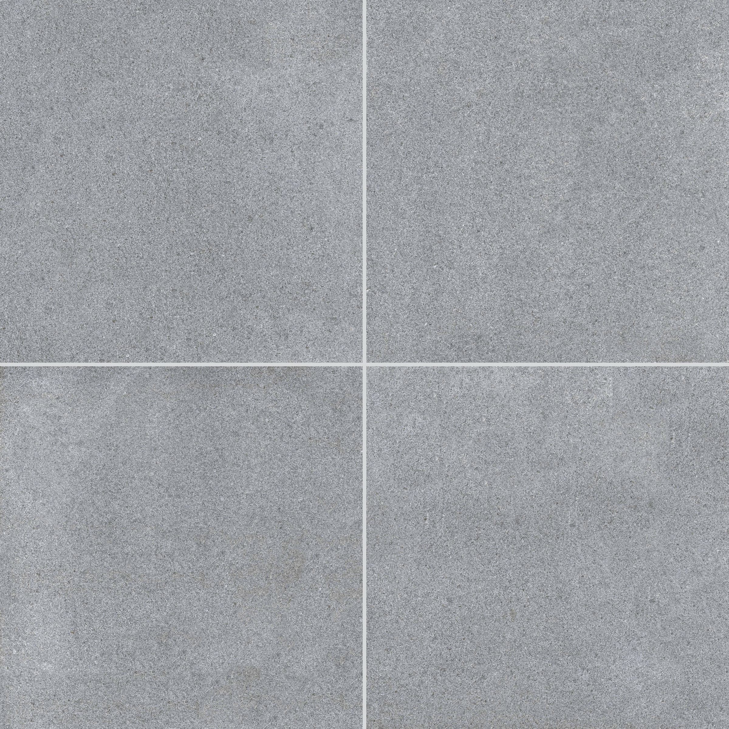 Close-up of Sira Gray Matte 24x24x2cm Rectified Porcelain Paver showcasing a smooth, matte finish with subtle gray tones and fine texture. Ideal for modern hardscape projects, blending elegance with durability in outdoor spaces.