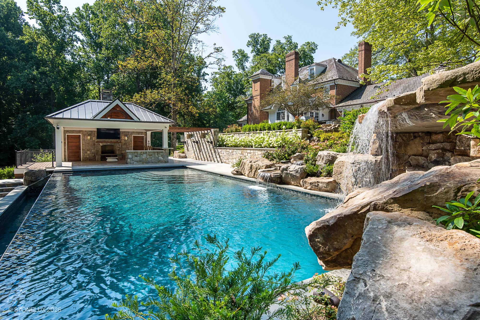 Clifton Cascade Retreat – Silver Travertine Oasis